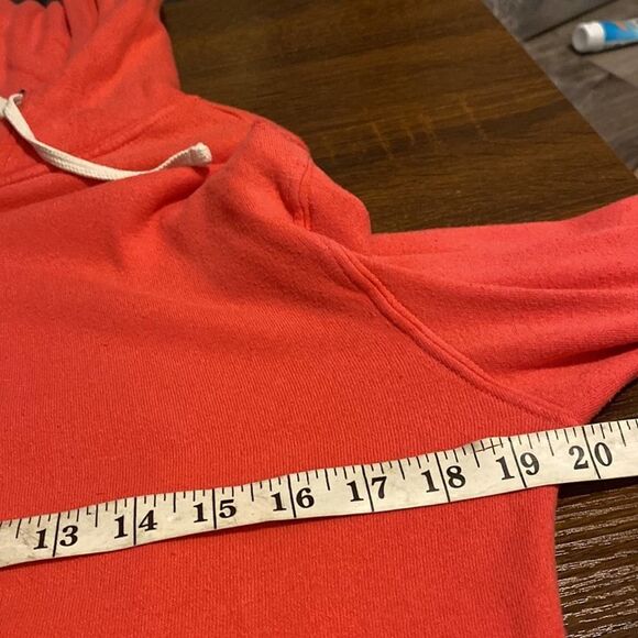 Pam & Gela LF Women's Coral Pink Zip Front Fleece Hoodie Fair Condition Small - Picture 9 of 13